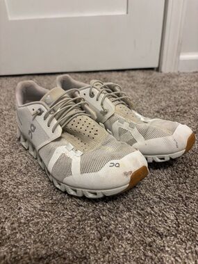 On Cloud Swiss Engineering Women's Athletic Running Shoes White/ Off White 8.5